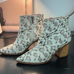 1. State Snake Print Booties